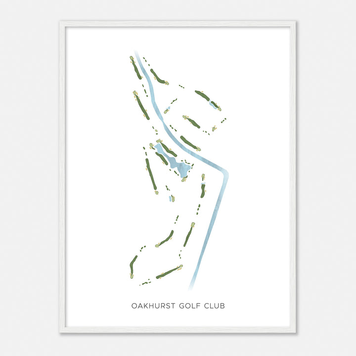 Print of Oakhurst Golf Club Modern Map