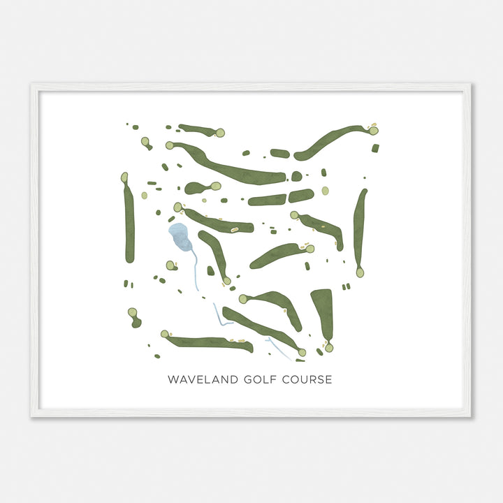 Print of Waveland Golf Course Modern Map