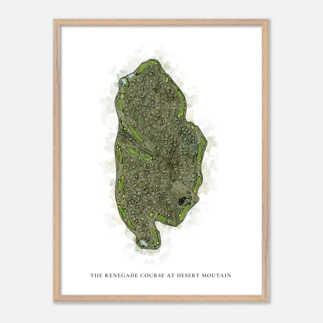 Print of The Renegade Course At Desert Moutain Classic Map