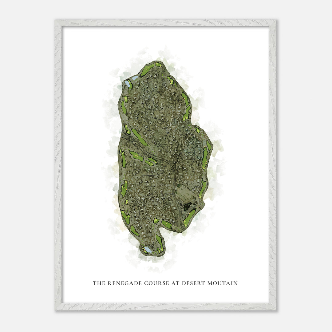 Print of The Renegade Course At Desert Moutain Classic Map
