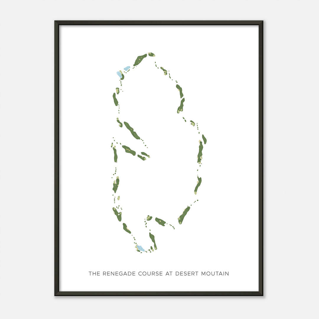 Print of The Renegade Course At Desert Moutain Modern Map