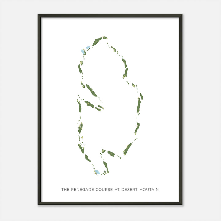 Print of The Renegade Course At Desert Moutain Modern Map