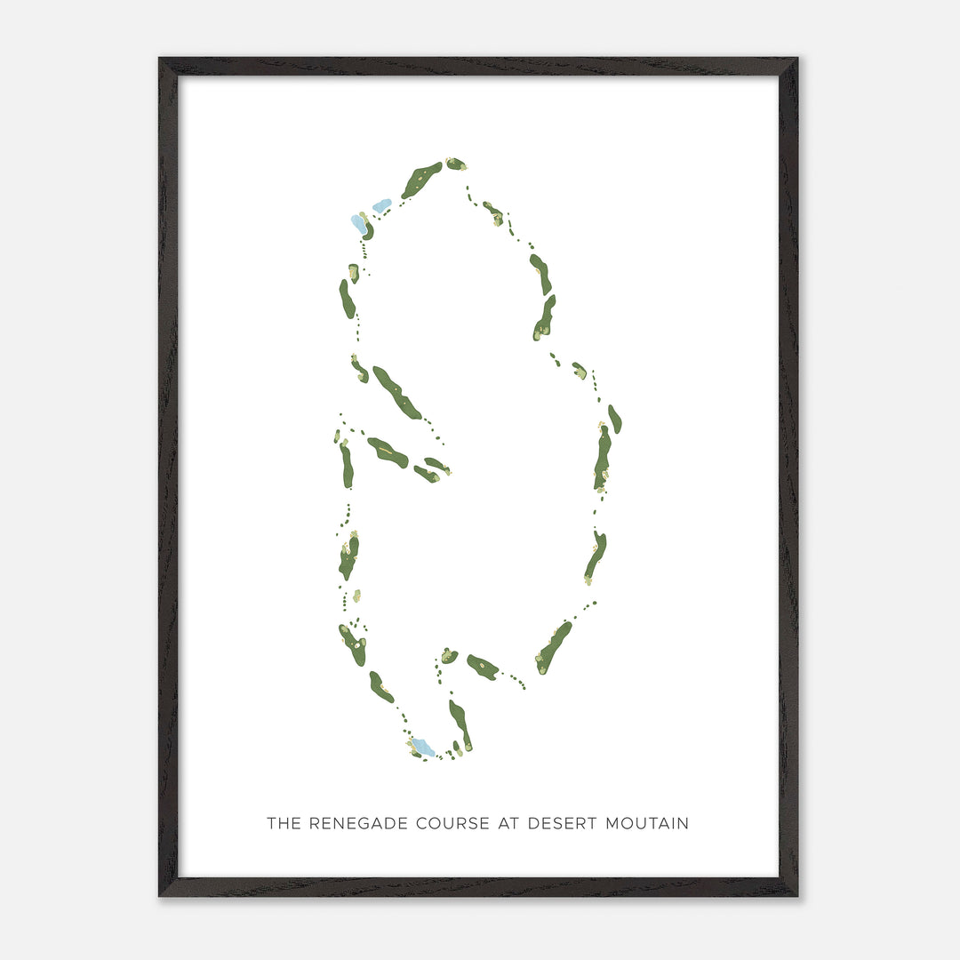 Print of The Renegade Course At Desert Moutain Modern Map