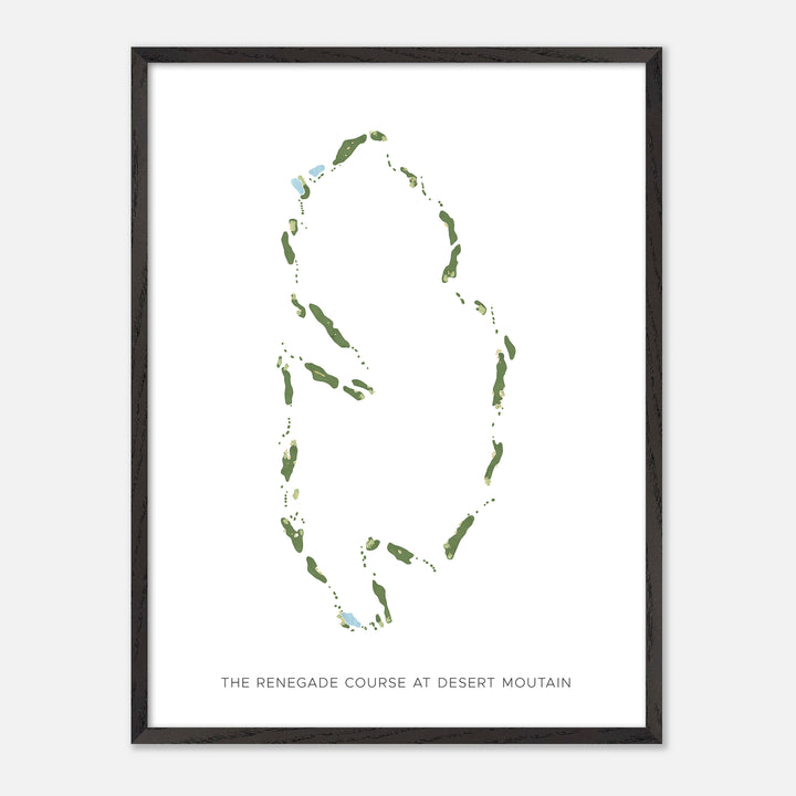 Print of The Renegade Course At Desert Moutain Modern Map