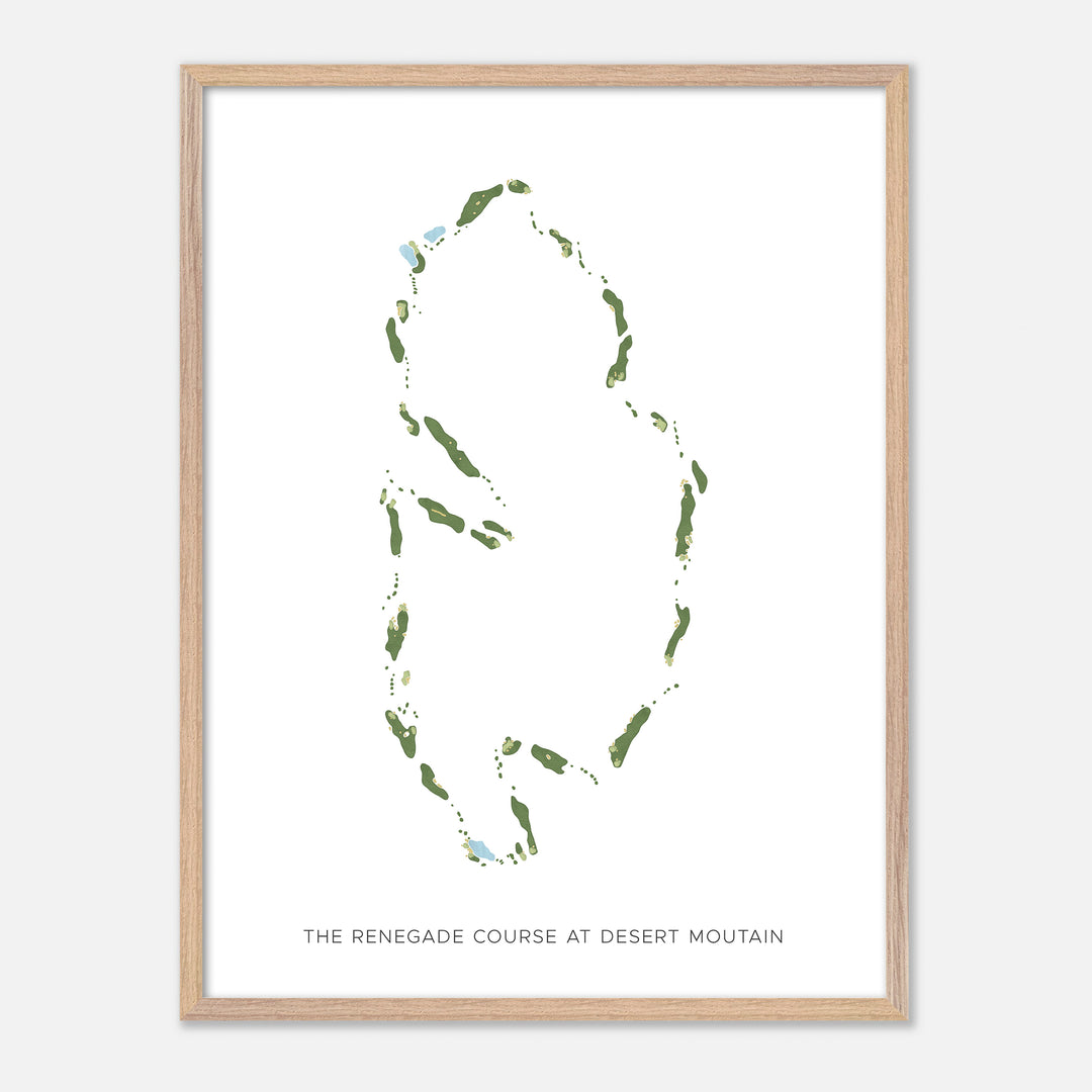 Print of The Renegade Course At Desert Moutain Modern Map