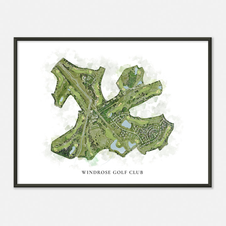 Print of Windrose Golf Club Classic Map
