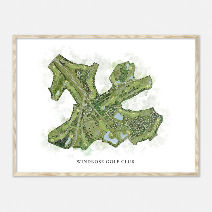 Print of Windrose Golf Club Classic Map