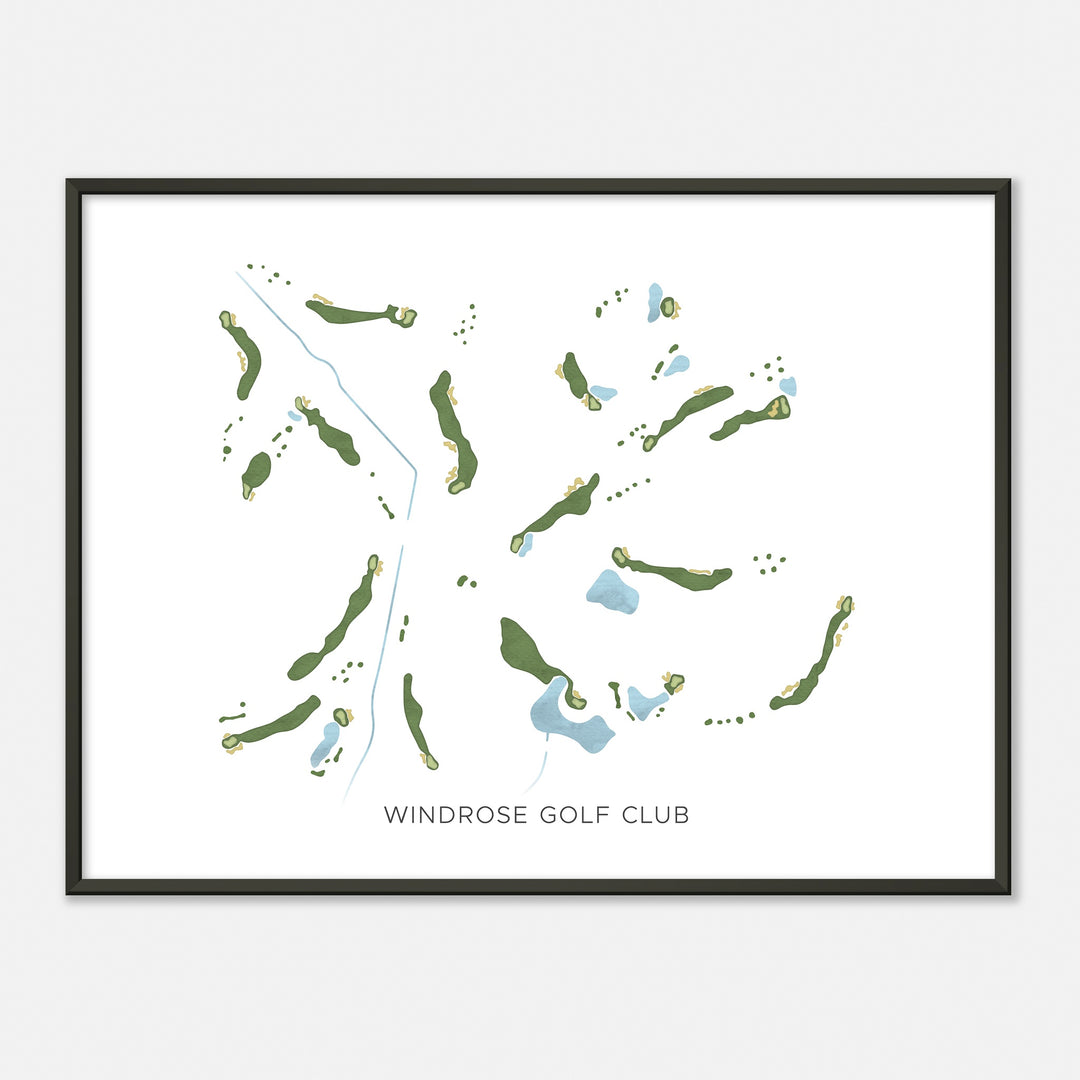 Print of Windrose Golf Club Modern Map