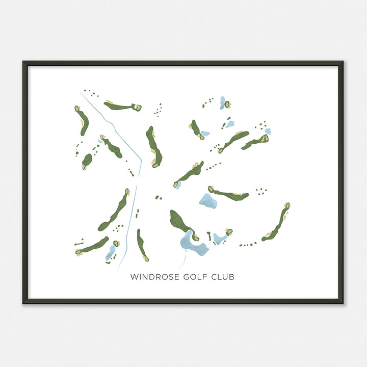 Print of Windrose Golf Club Modern Map