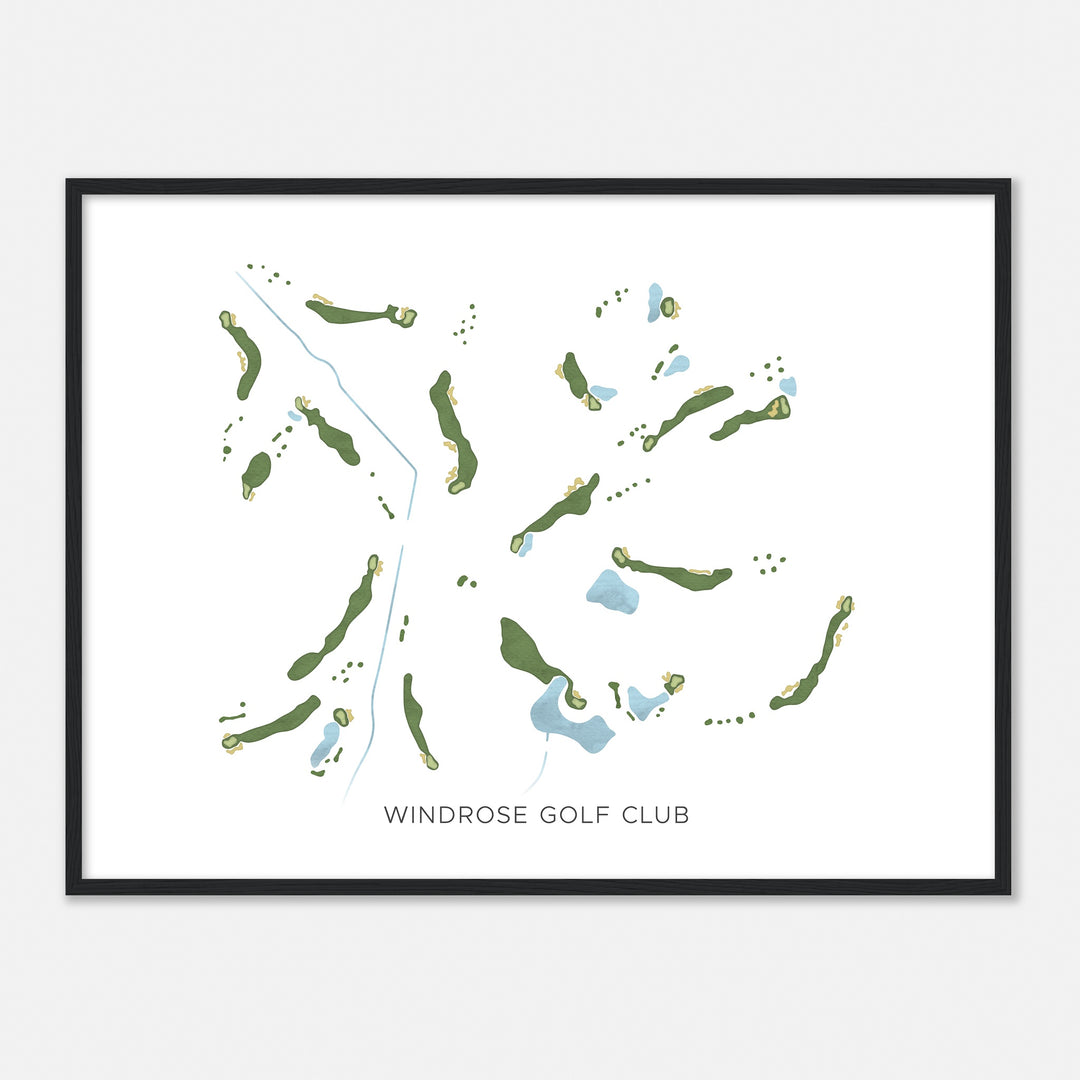 Print of Windrose Golf Club Modern Map