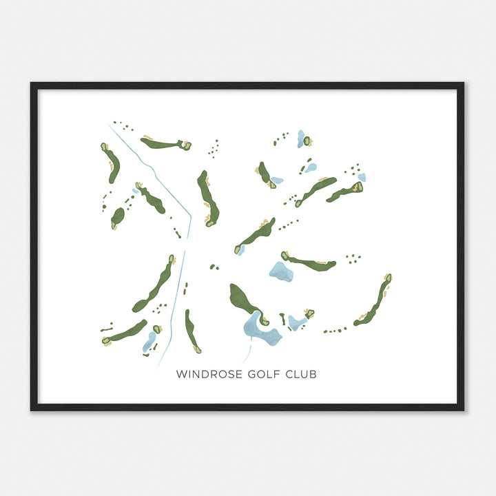 Print of Windrose Golf Club Modern Map