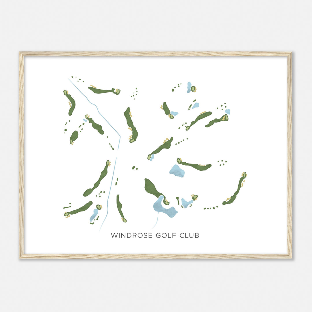 Print of Windrose Golf Club Modern Map