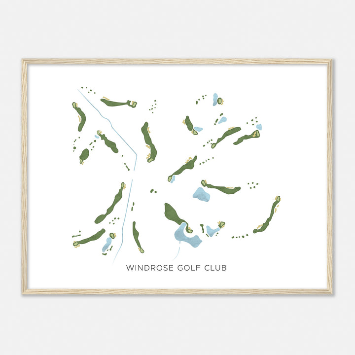 Print of Windrose Golf Club Modern Map