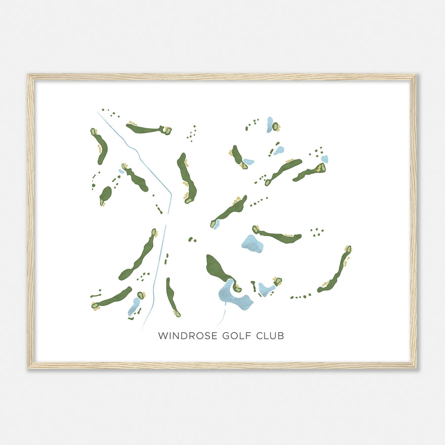 Print of Windrose Golf Club Modern Map