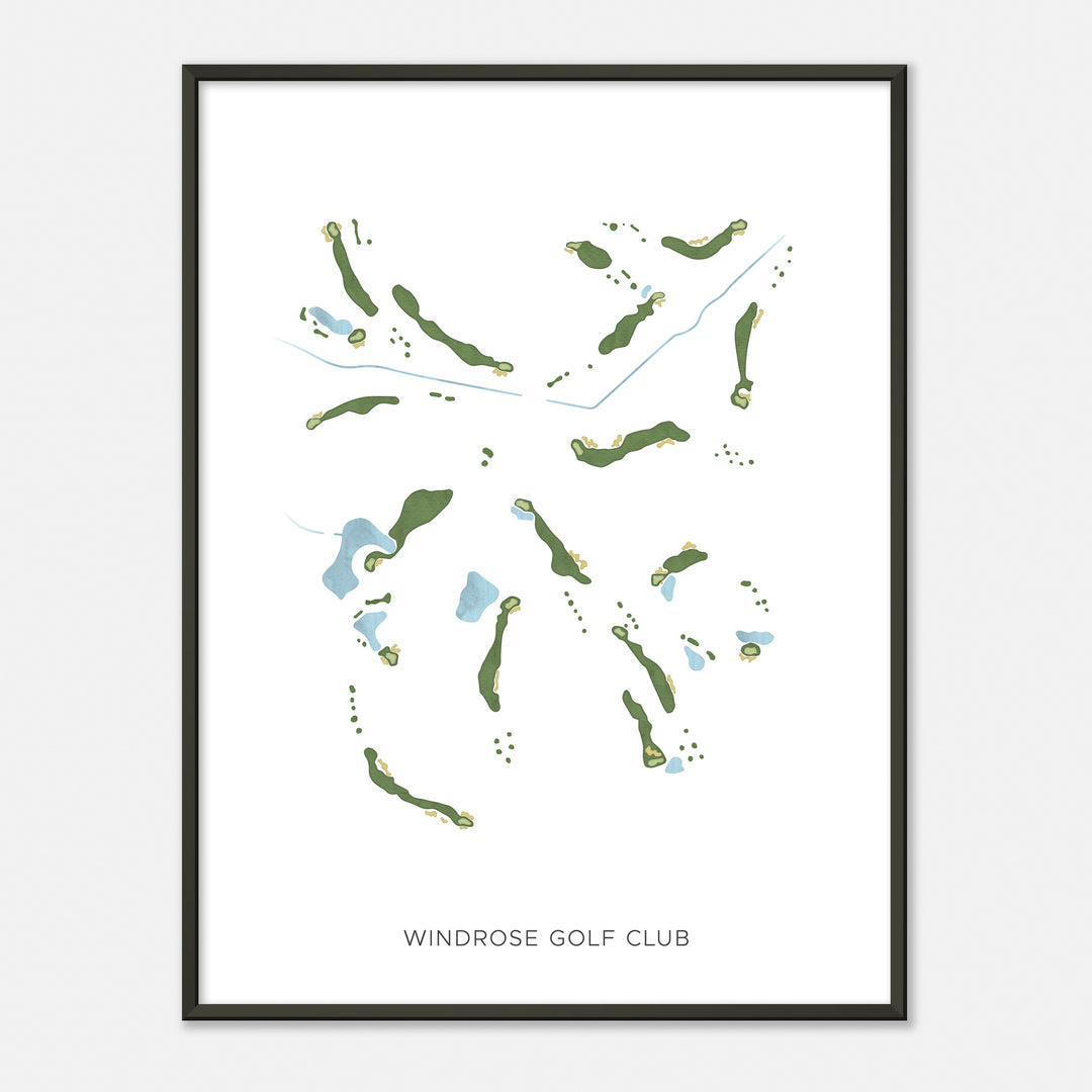 Print of Windrose Golf Club Modern Map