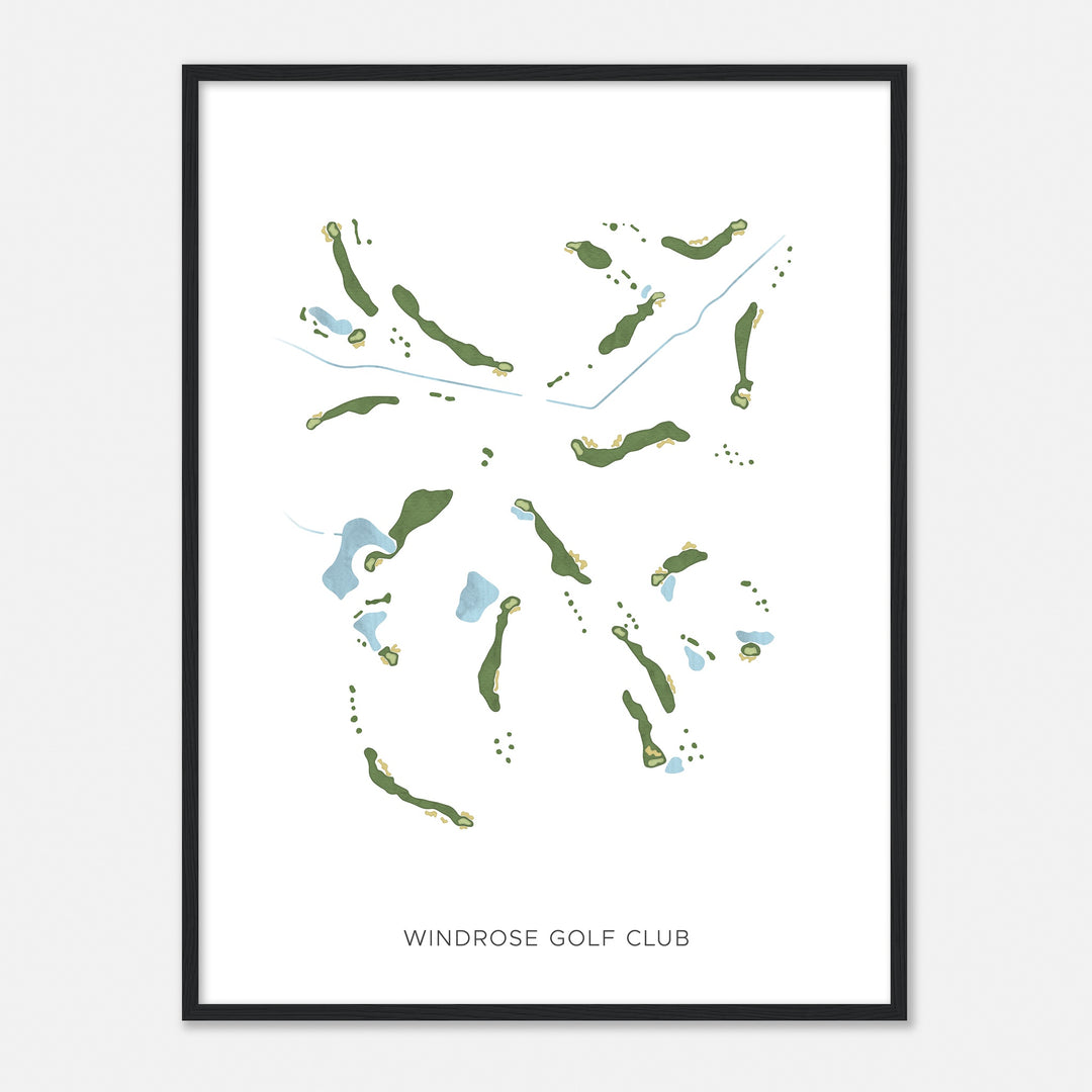 Print of Windrose Golf Club Modern Map