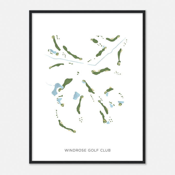 Print of Windrose Golf Club Modern Map