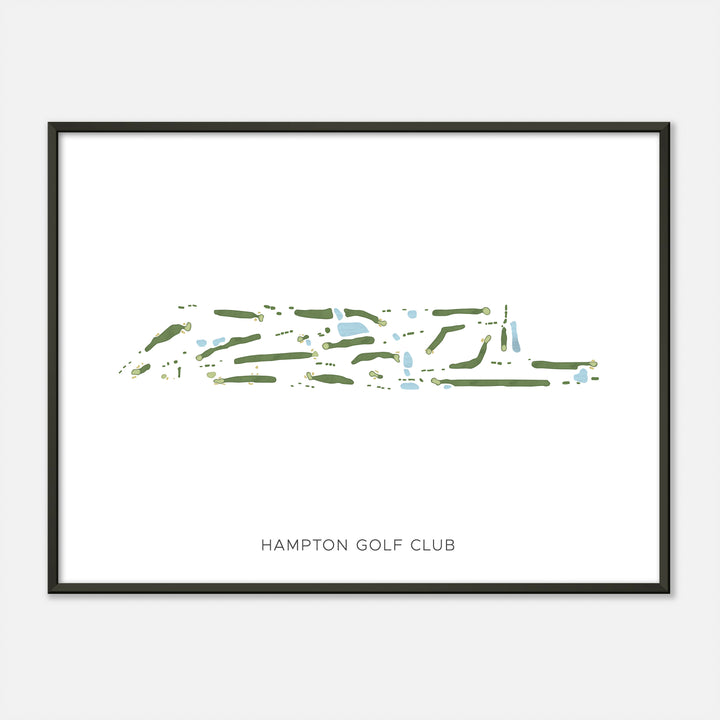 Print of Hampton Golf Club Modern Map
