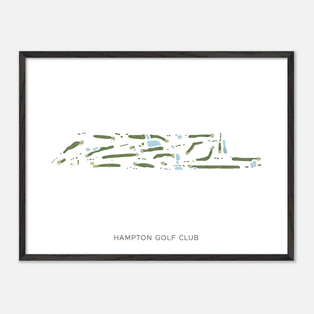 Print of Hampton Golf Club Modern Map