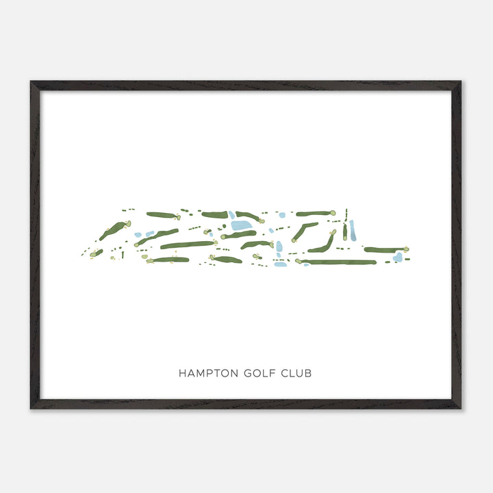 Print of Hampton Golf Club Modern Map