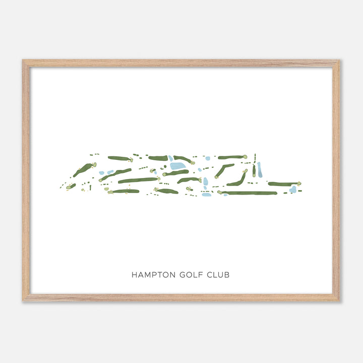 Print of Hampton Golf Club Modern Map