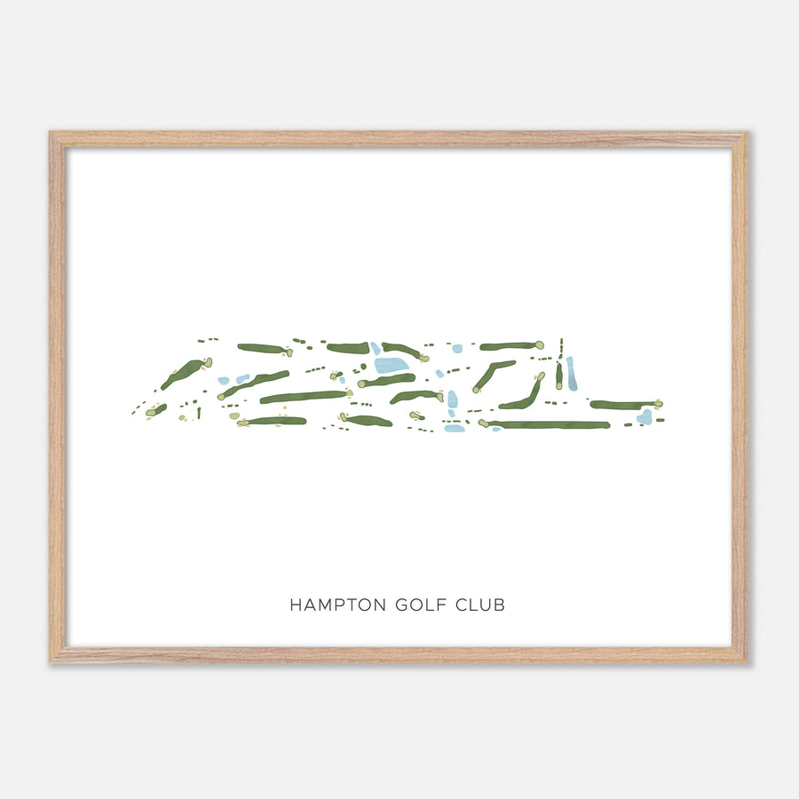Print of Hampton Golf Club Modern Map