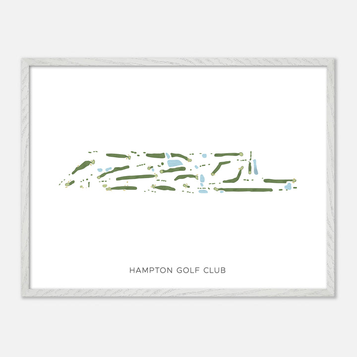 Print of Hampton Golf Club Modern Map