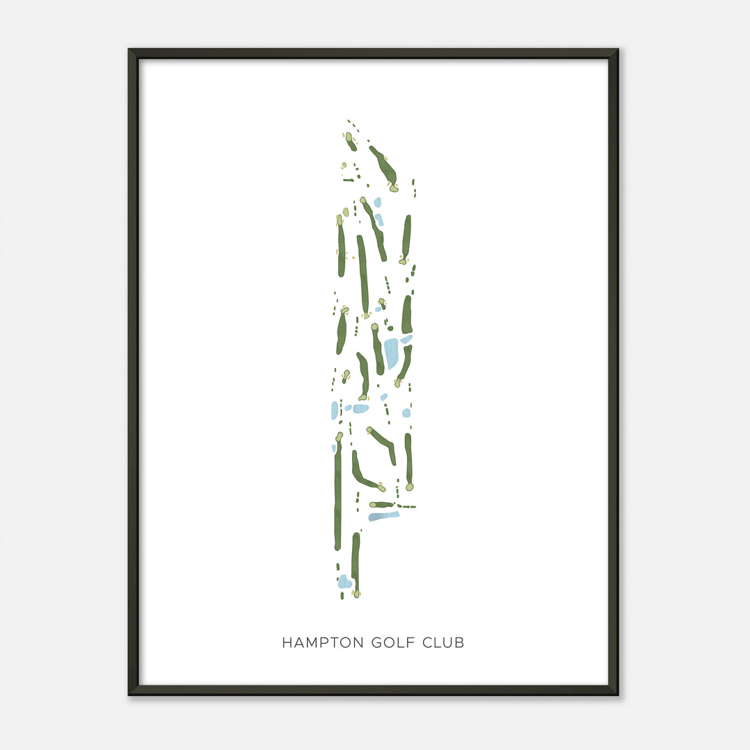 Print of Hampton Golf Club Modern Map