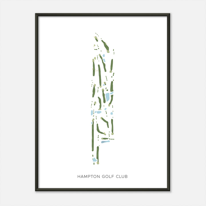 Print of Hampton Golf Club Modern Map