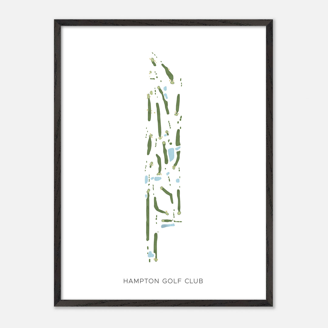 Print of Hampton Golf Club Modern Map