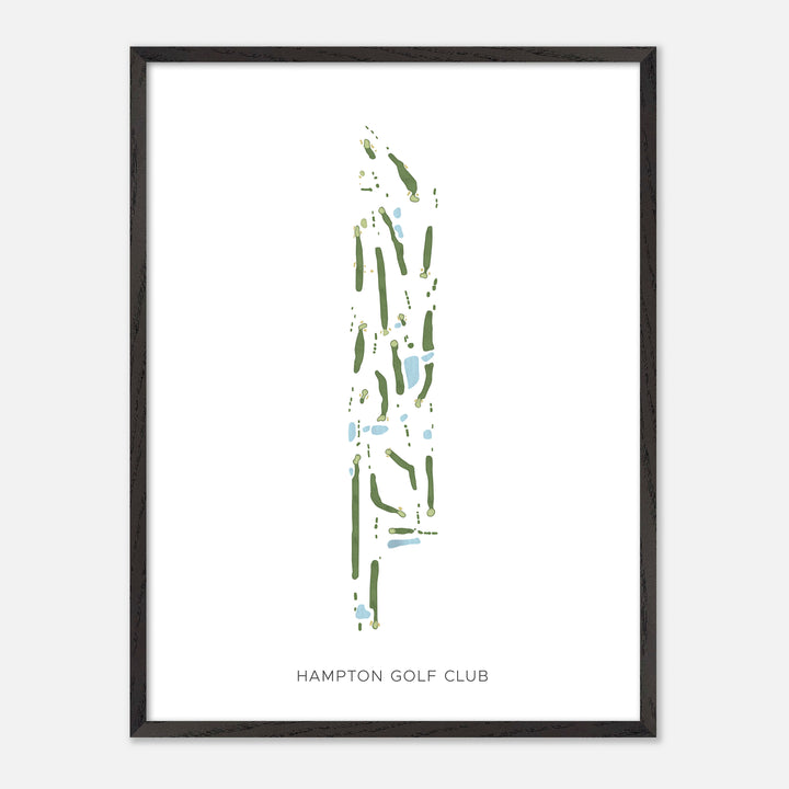 Print of Hampton Golf Club Modern Map