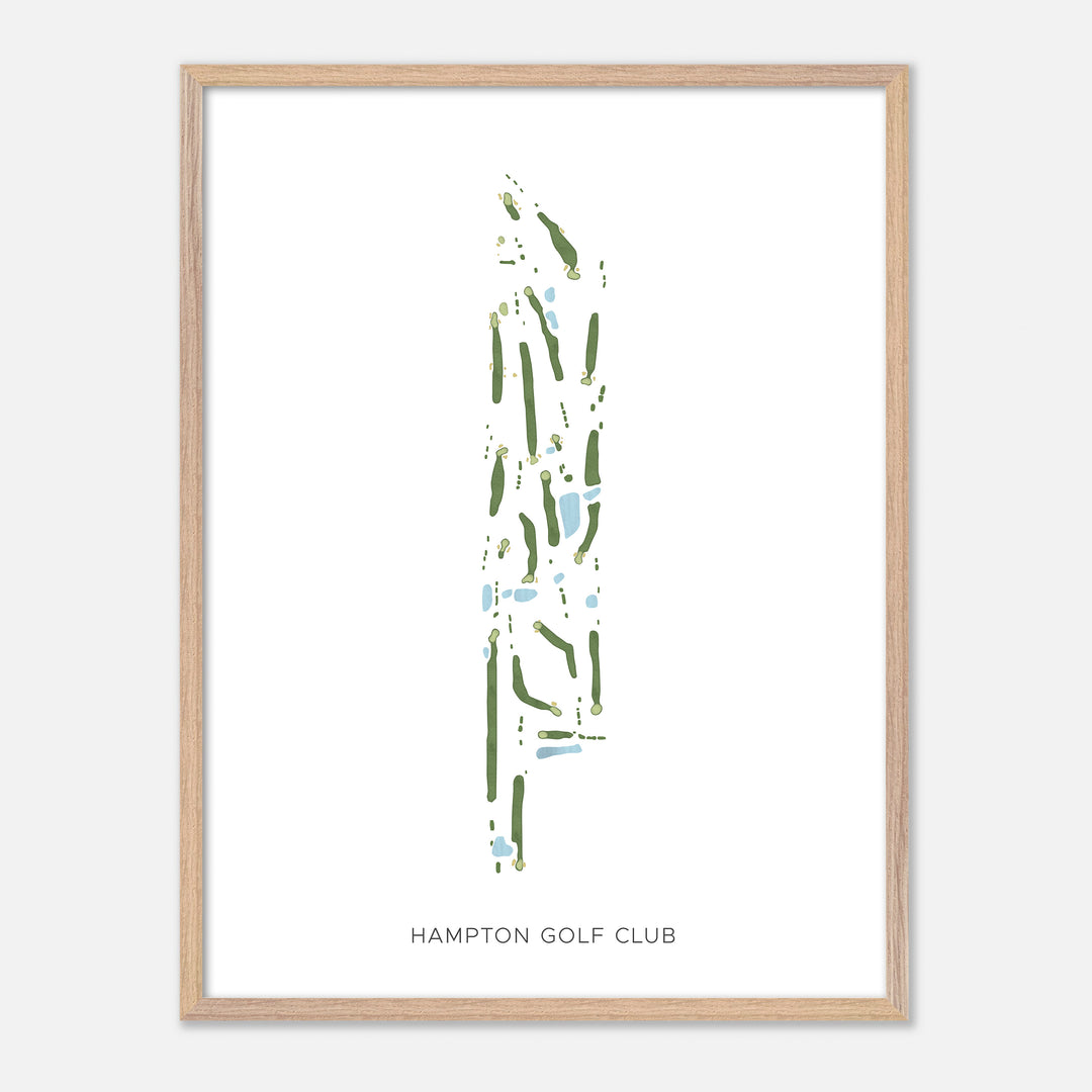 Print of Hampton Golf Club Modern Map
