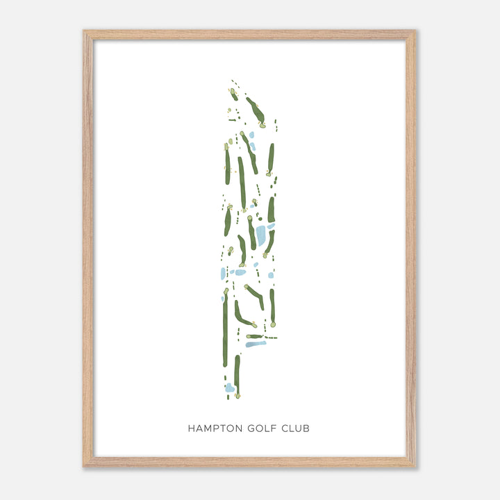 Print of Hampton Golf Club Modern Map