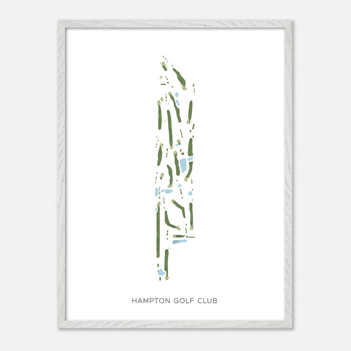 Print of Hampton Golf Club Modern Map