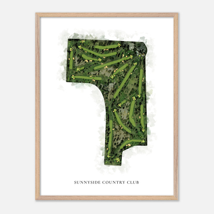 Print of Sunnyside Country Club Classic Map
