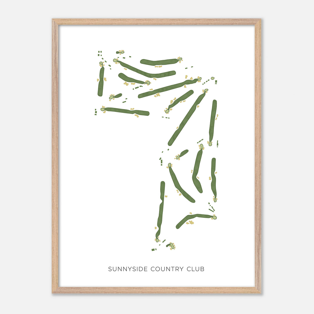 Print of Sunnyside Country Club Modern Map