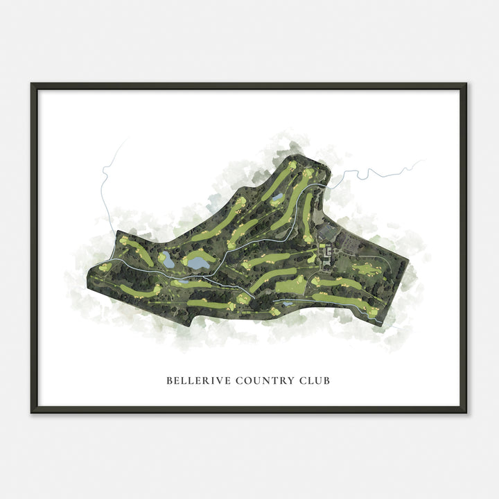 Print of Bellerive Country Club Classic Map