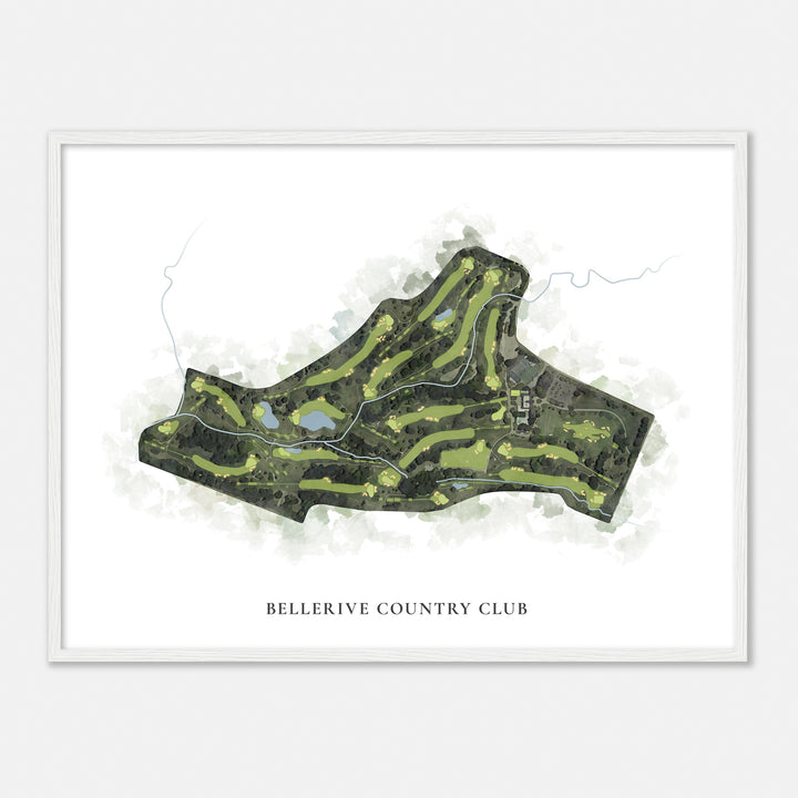 Print of Bellerive Country Club Classic Map