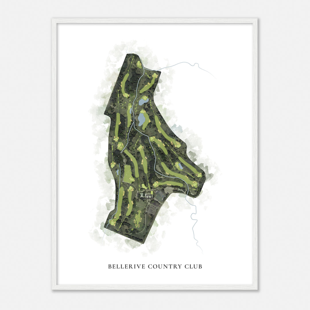 Print of Bellerive Country Club Classic Map