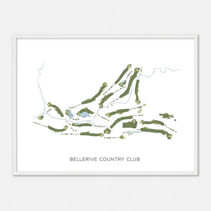 Print of Bellerive Country Club Modern Map