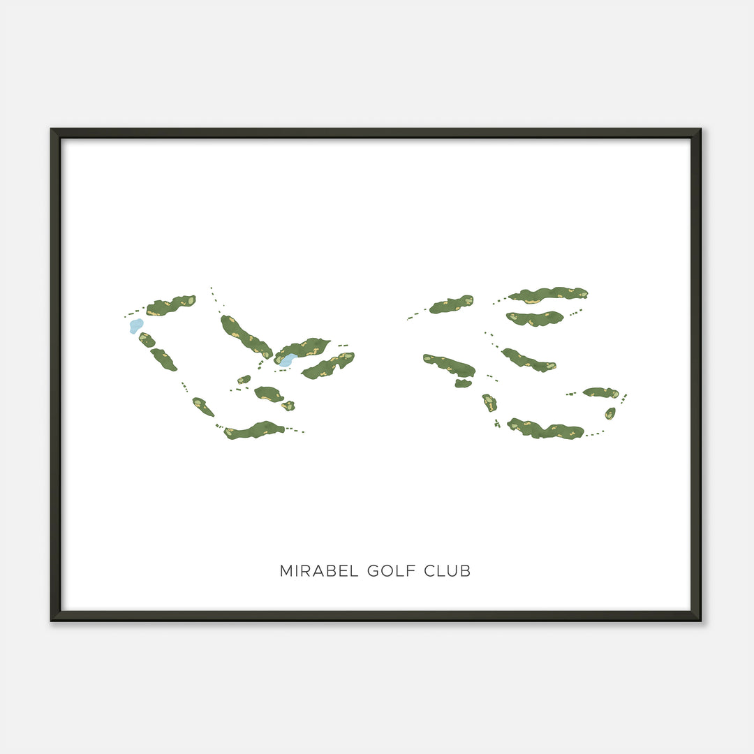 Print of Mirabel Golf Club Modern Map