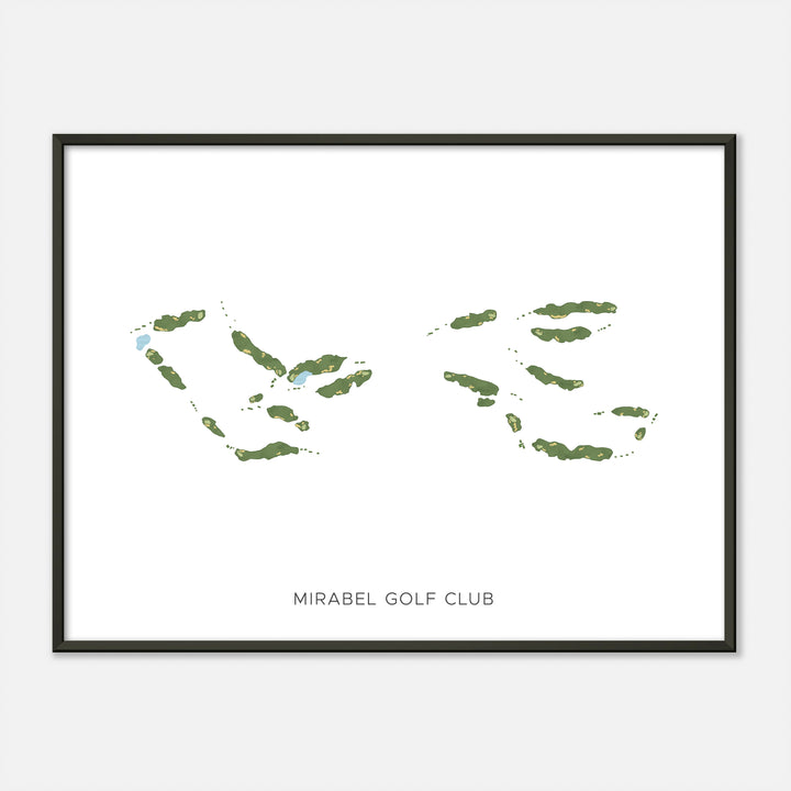 Print of Mirabel Golf Club Modern Map