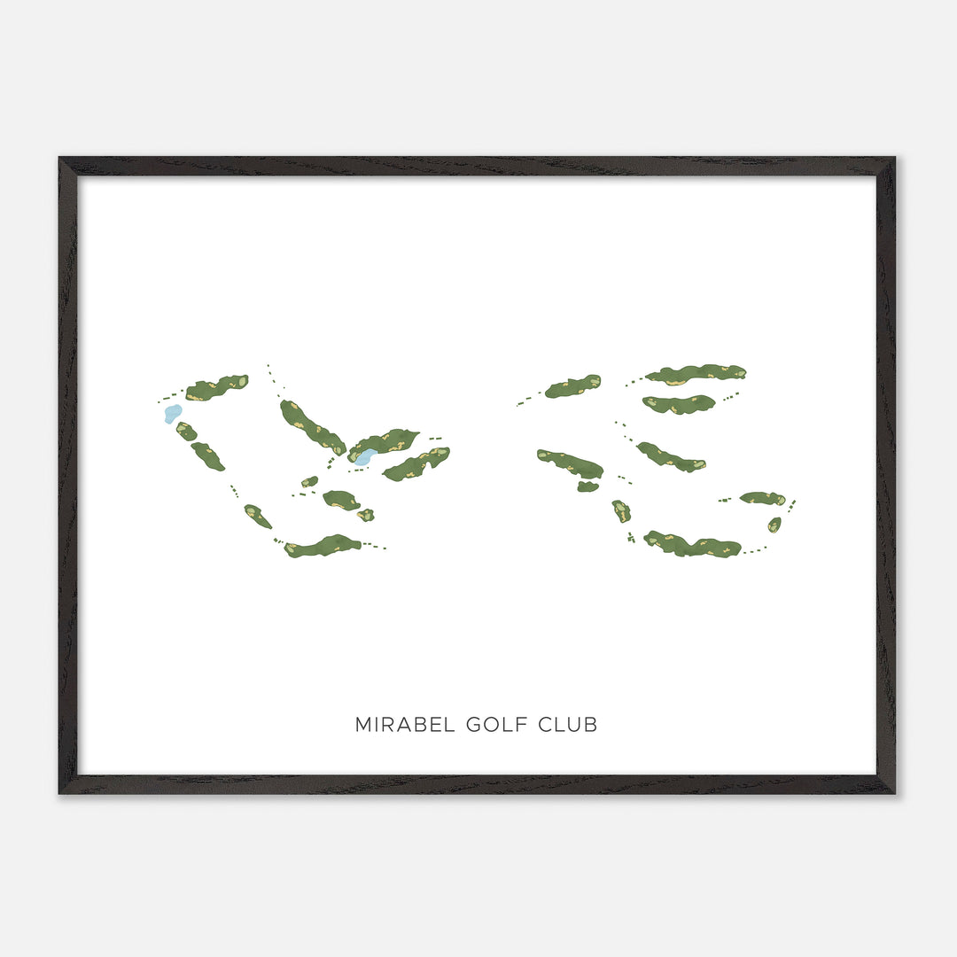 Print of Mirabel Golf Club Modern Map