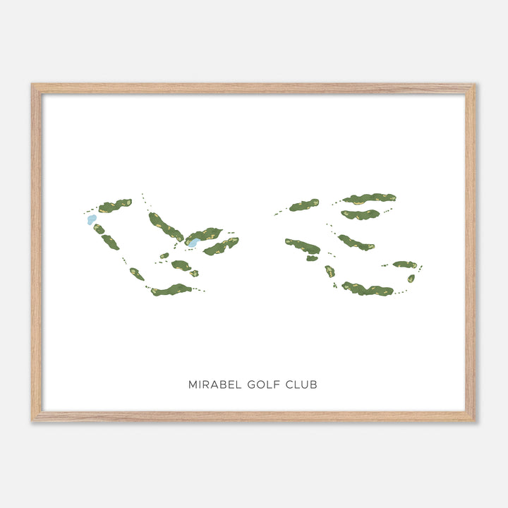Print of Mirabel Golf Club Modern Map