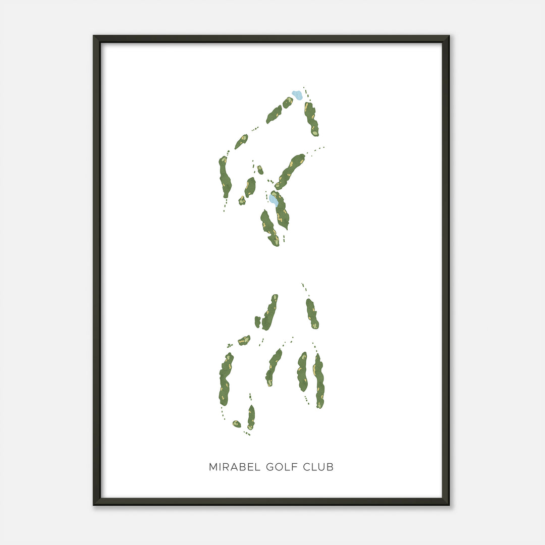 Print of Mirabel Golf Club Modern Map
