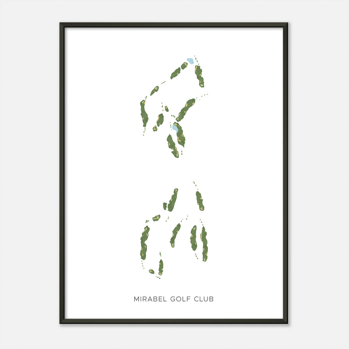 Print of Mirabel Golf Club Modern Map