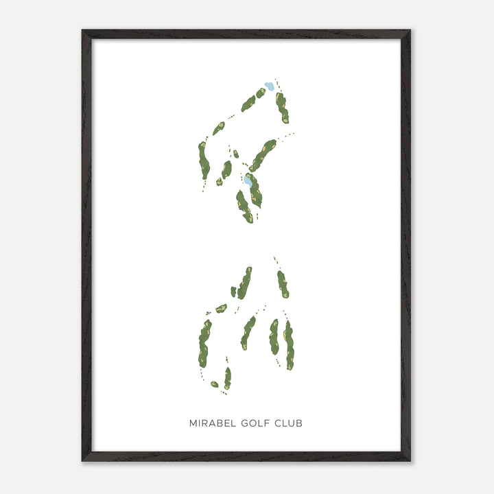 Print of Mirabel Golf Club Modern Map