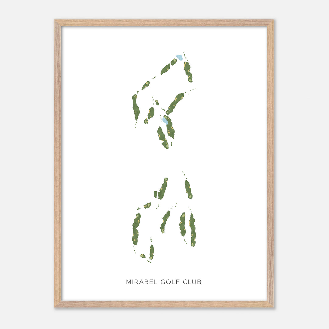 Print of Mirabel Golf Club Modern Map