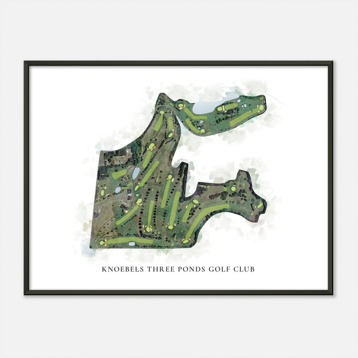 Print of Knoebels Three Ponds Golf Club Classic Map