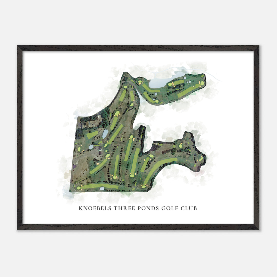 Print of Knoebels Three Ponds Golf Club Classic Map